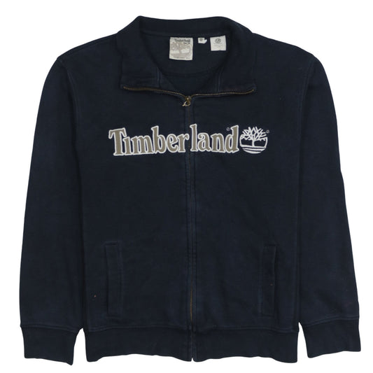 Timberland Men's Blue Full Zip Embroidered Sweatshirt Size M