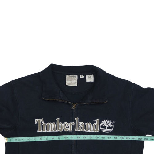Timberland Men's Blue Full Zip Embroidered Sweatshirt Size M