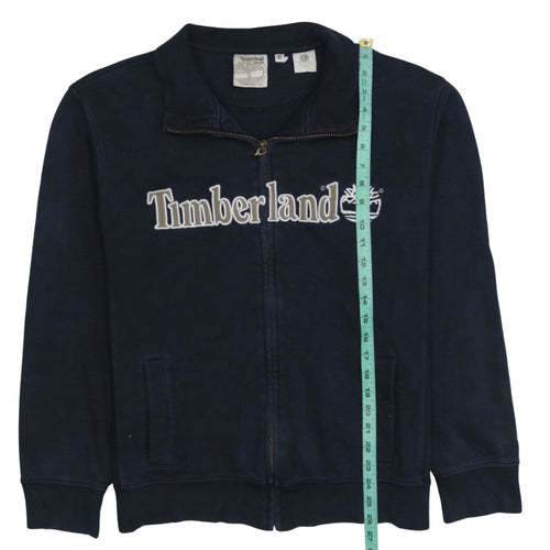 Timberland Men's Blue Full Zip Embroidered Sweatshirt Size M