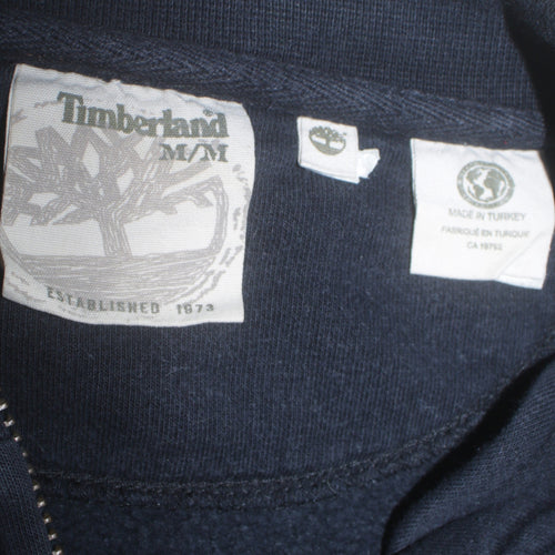 Timberland Men's Blue Full Zip Embroidered Sweatshirt Size M