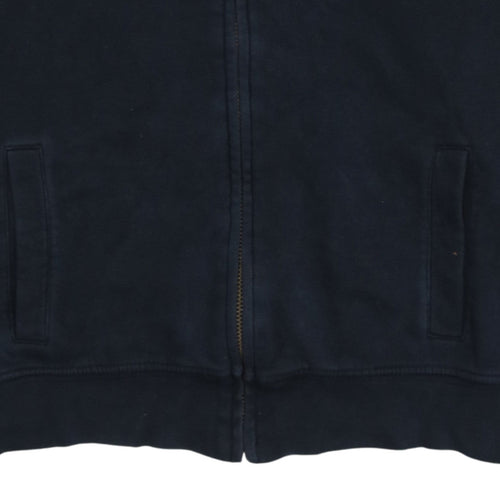 Timberland Men's Blue Full Zip Embroidered Sweatshirt Size M