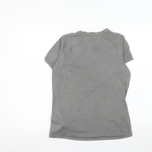 Puma Women's Grey Basic Cotton Crew Neck T-Shirt Size M