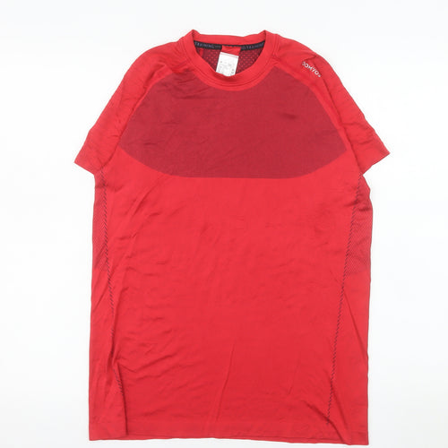 Domyos Men's Red Short Sleeve Athletic Training T-Shirt Size M