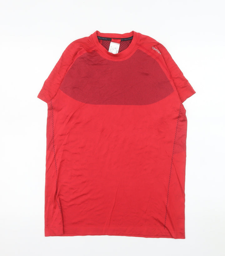 Domyos Men's Red Short Sleeve Athletic Training T-Shirt Size M