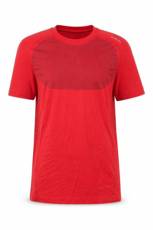 Domyos Men's Red Short Sleeve Athletic Training T-Shirt Size M