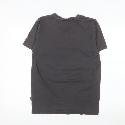Nicce Men's Grey Short Sleeve Crew Neck Cotton T-Shirt Size S