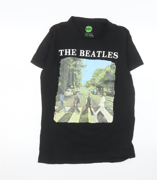 The Beatles Men's Black Abbey Road Graphic Band T-Shirt M