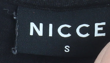 NICCE Men's Black Small Graphic Logo Cotton T-Shirt
