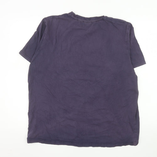 FILA Men's Navy Blue XL Crew Neck Graphic T-Shirt 100% Cotton