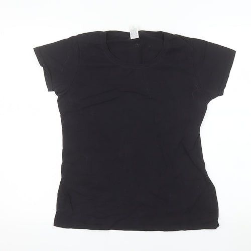 Fruit of the Loom Womens Black Small Basic Cotton T-Shirt
