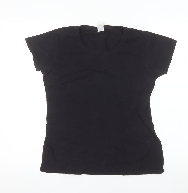 Fruit of the Loom Womens Black Small Basic Cotton T-Shirt