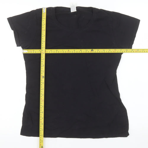 Fruit of the Loom Womens Black Small Basic Cotton T-Shirt