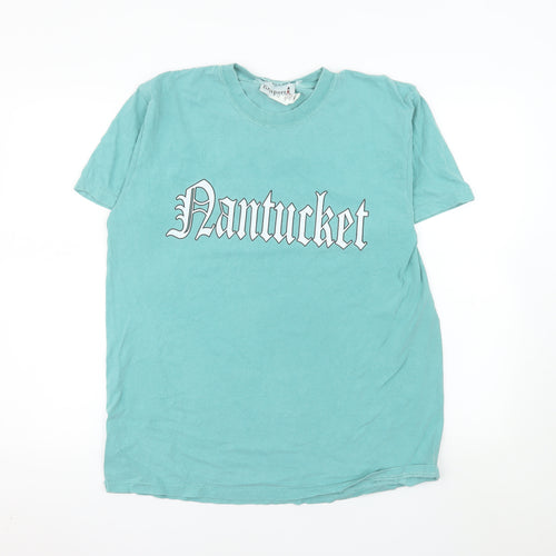 Firstport Women’s Blue Nantucket Cotton T-Shirt Size L