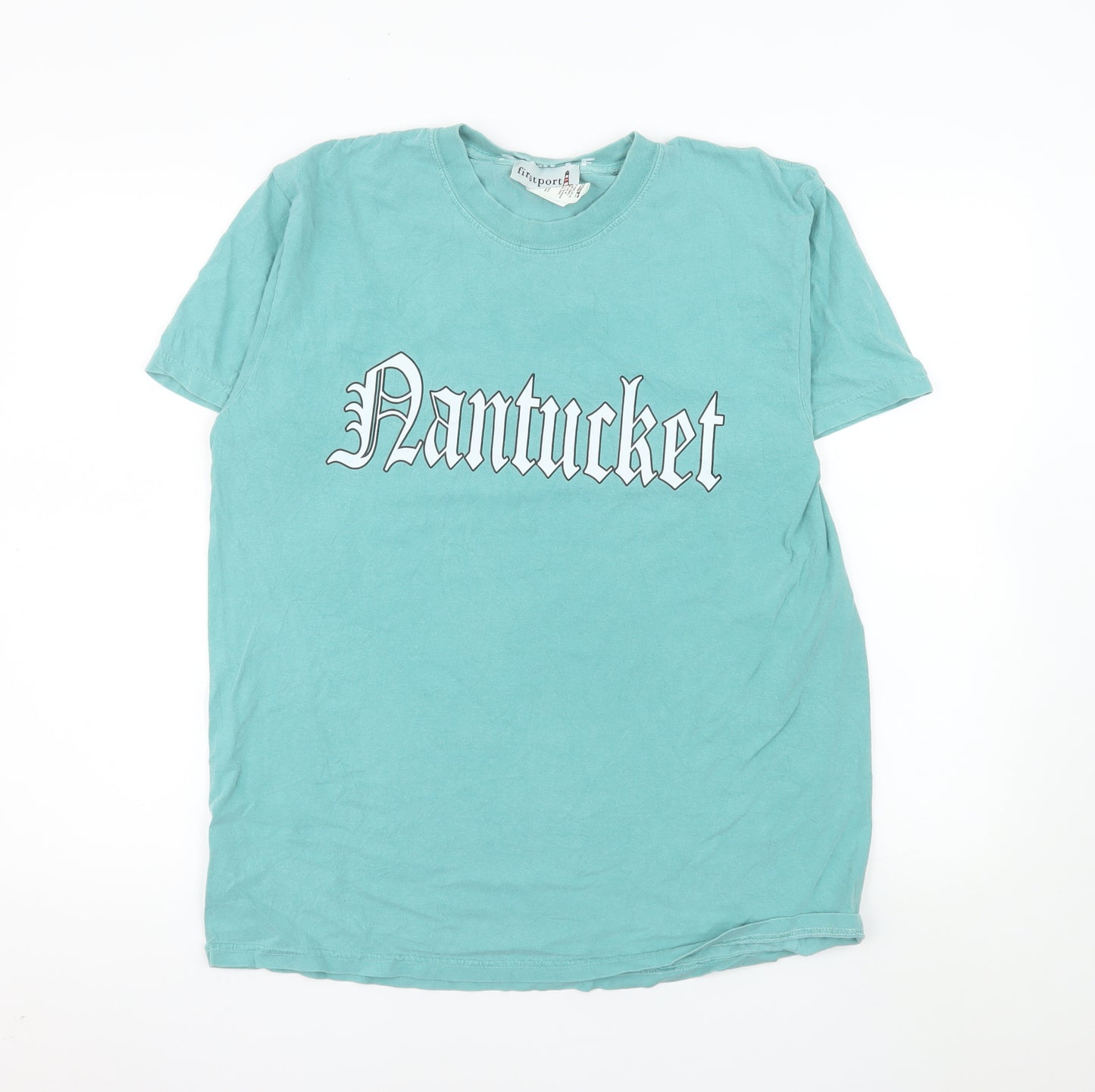 Firstport Women’s Blue Nantucket Cotton T-Shirt Size L