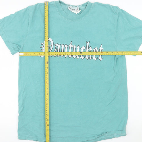 Firstport Women’s Blue Nantucket Cotton T-Shirt Size L