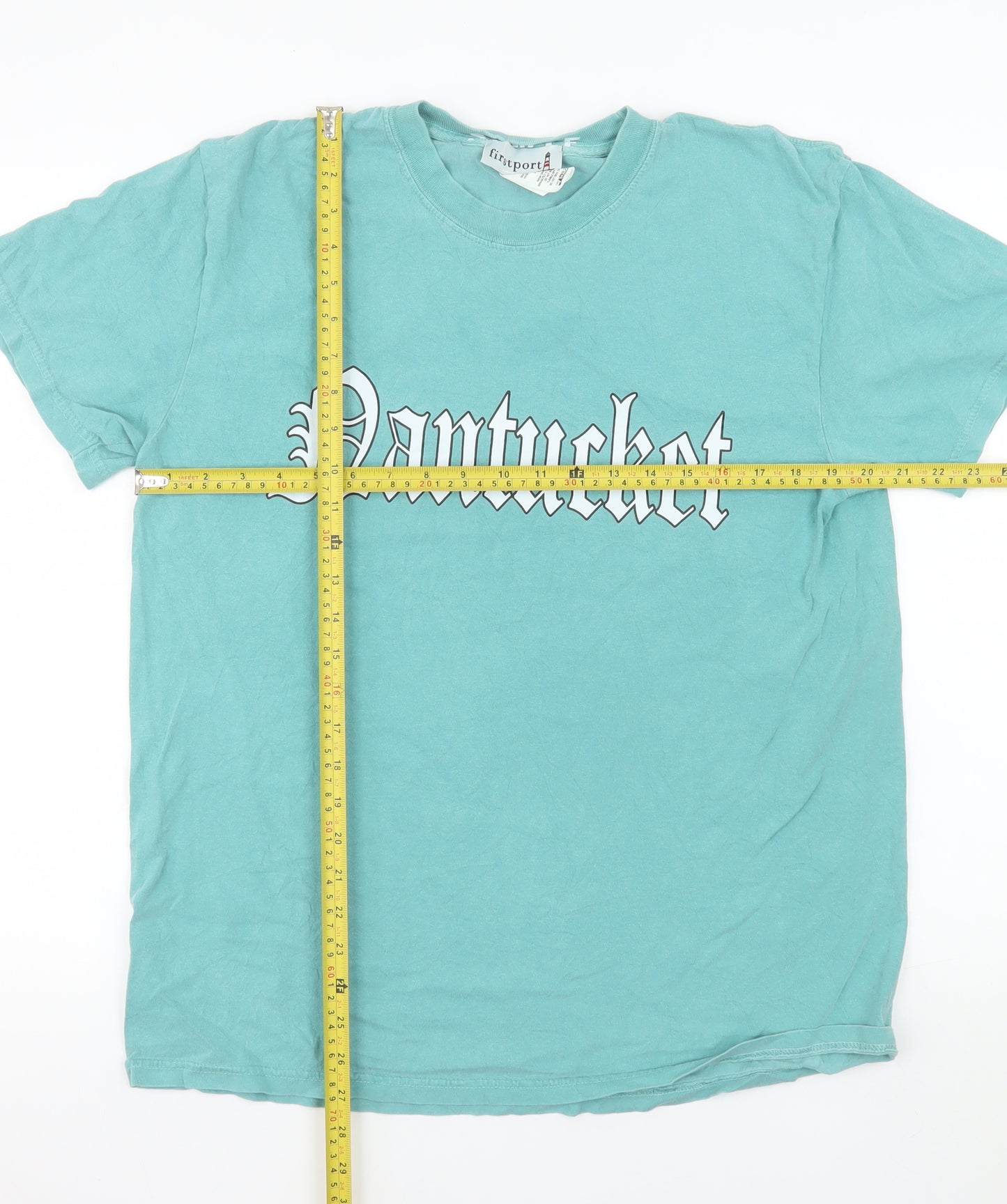 Firstport Women’s Blue Nantucket Cotton T-Shirt Size L
