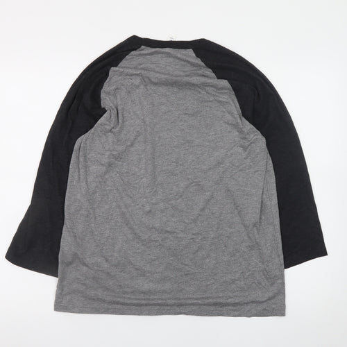 Bella + Canvas Men’s Grey 3/4 Sleeve Wild Stallyns T-Shirt Size L