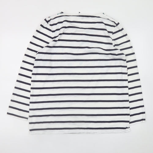 Bonmarché Womens Multicoloured Floral Stripe Long Sleeve T-Shirt Size 14