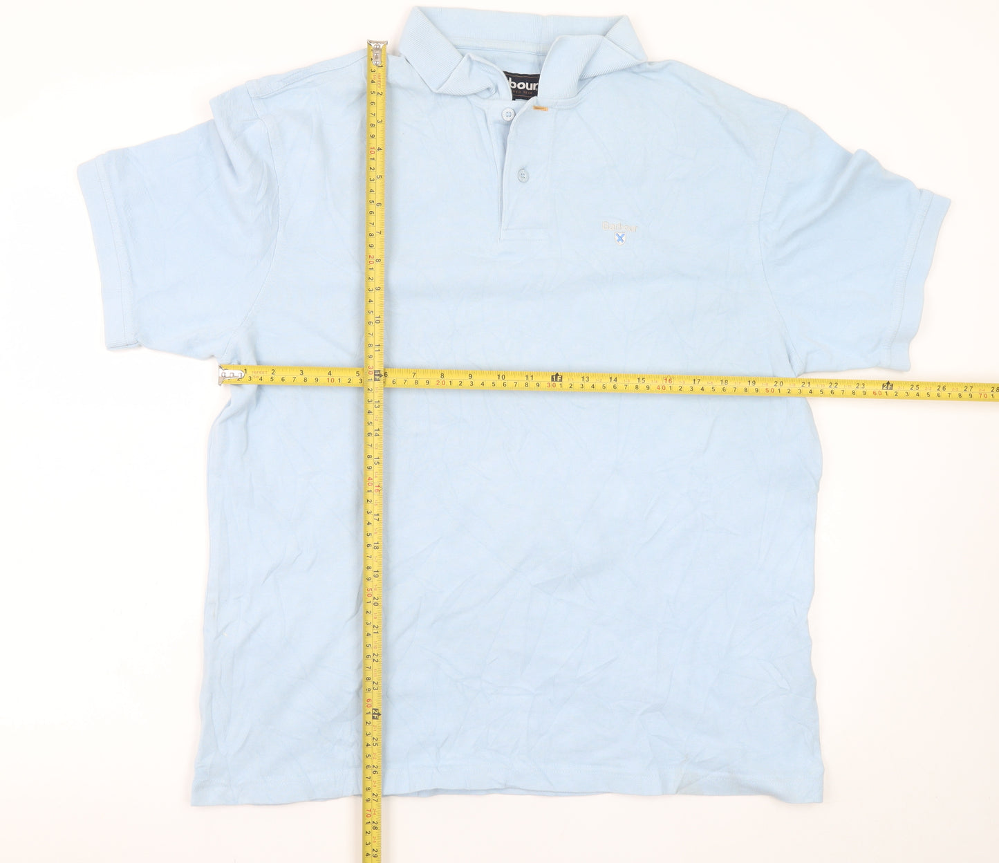 Barbour Men Blue 2XL Short Sleeve Cotton Polo Shirt
