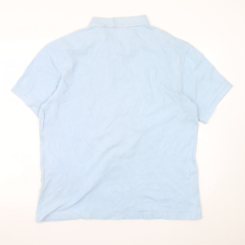 Barbour Men Blue 2XL Short Sleeve Cotton Polo Shirt