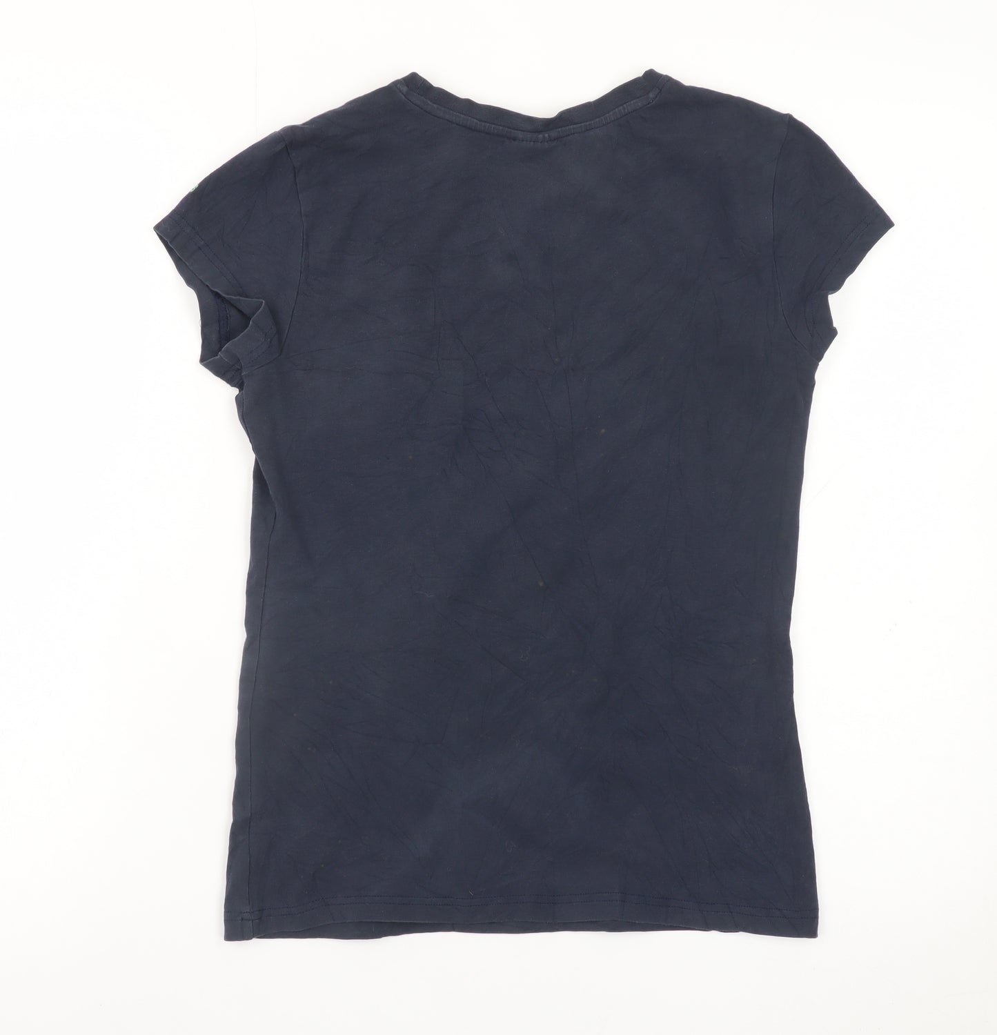 Adidas Women’s Blue Slim Fit Short Sleeve Cotton T-Shirt Size 12