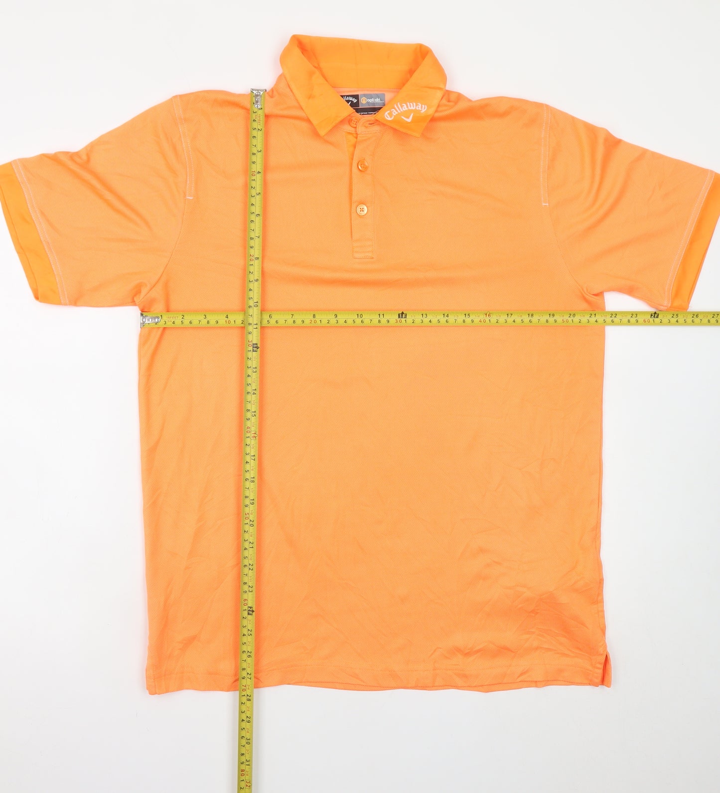 Callaway Men's Orange Golf Polo Shirt M Moisture Wicking