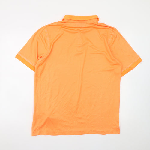 Callaway Men's Orange Golf Polo Shirt M Moisture Wicking