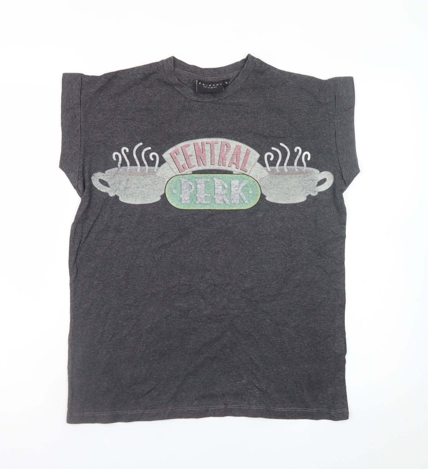 Friends Central Perk Women's Grey T-Shirt Size 10 Casual
