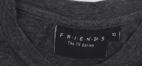 Friends Central Perk Women's Grey T-Shirt Size 10 Casual