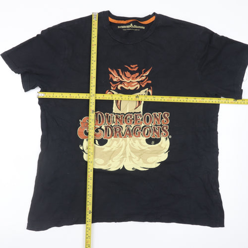 George Men’s Black Dungeons & Dragons Graphic T-Shirt Size L