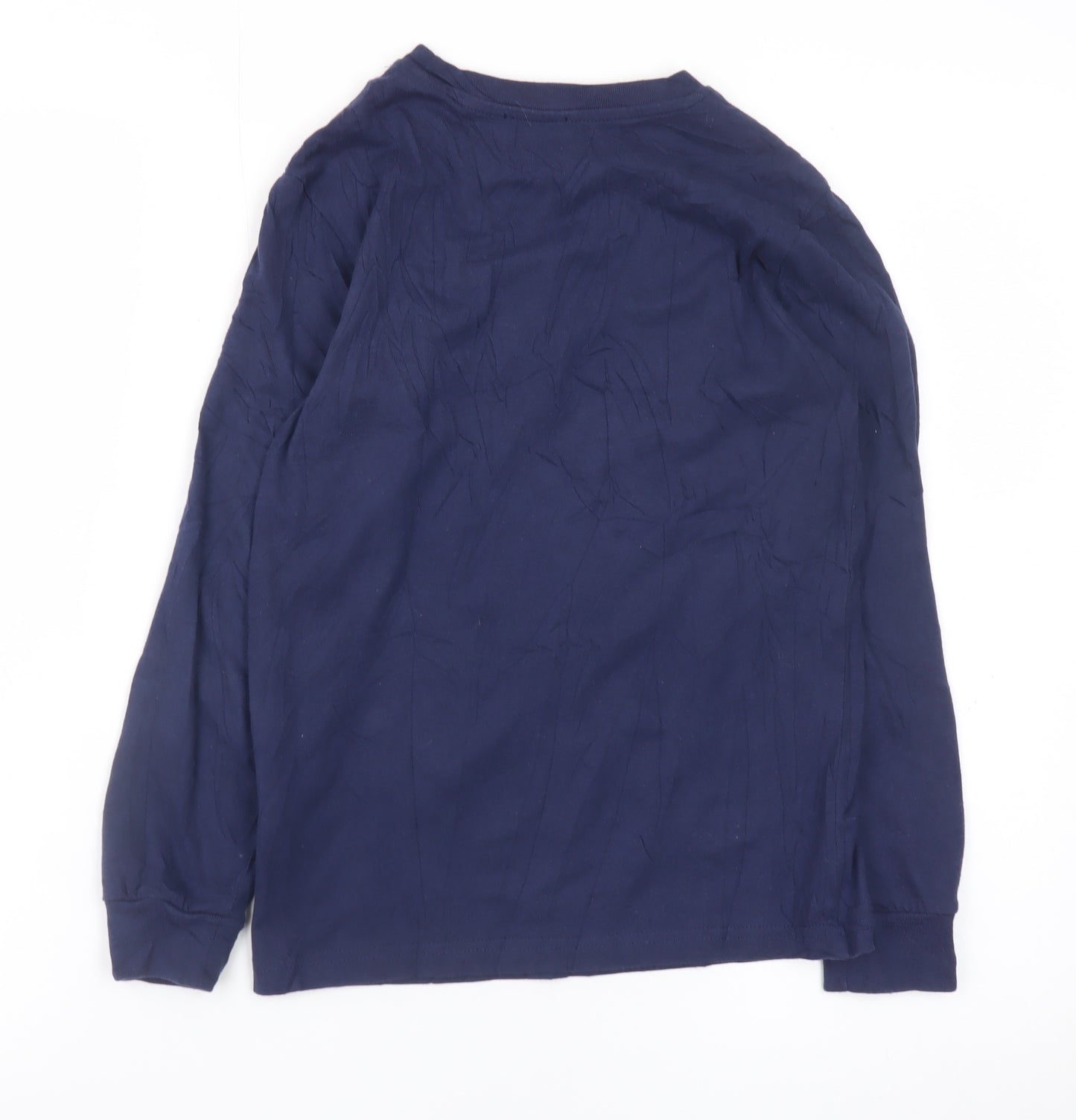 Diesel Boys Navy Long Sleeve Graphic Crew Neck T-Shirt 10 Years 100% Cotton