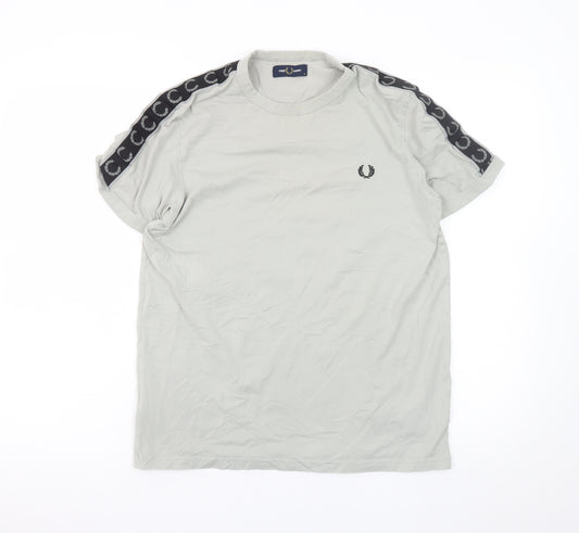 Fred Perry Men's Grey Crew Neck Short Sleeve T-Shirt Size M