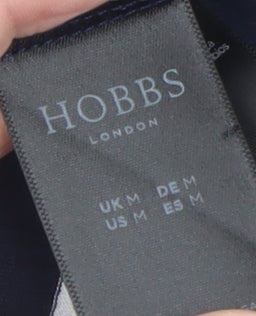Hobbs Women’s Blue Striped Long Sleeve Star Cotton Top Size M