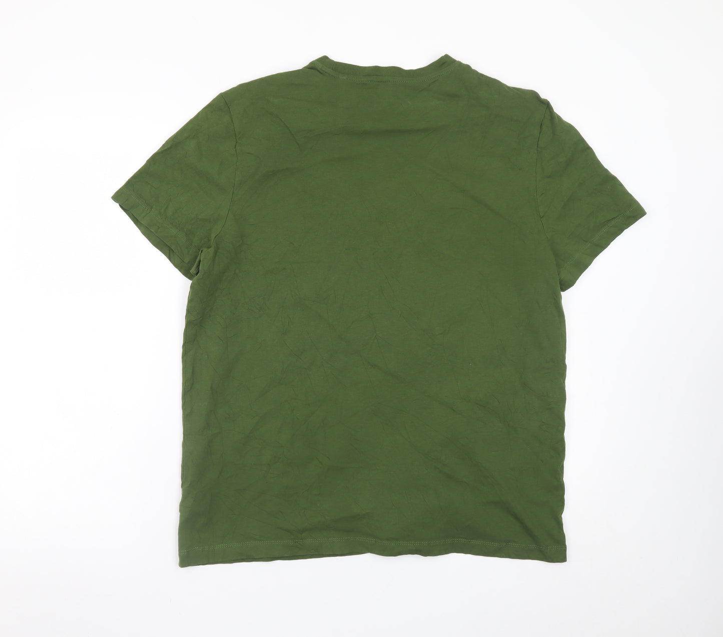 Primark Men’s Green XL Biker Motor Club Graphic Cotton T-Shirt