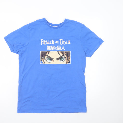Crunchyroll Attack on Titan Blue Anime Men's M Graphic T-Shirt