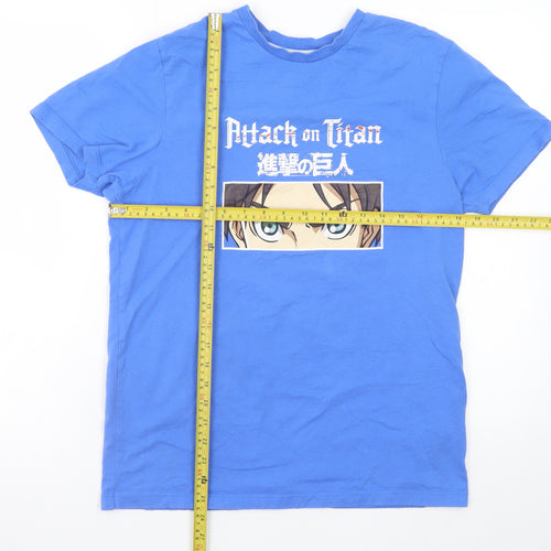 Crunchyroll Attack on Titan Blue Anime Men's M Graphic T-Shirt