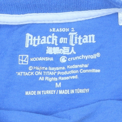 Crunchyroll Attack on Titan Blue Anime Men's M Graphic T-Shirt
