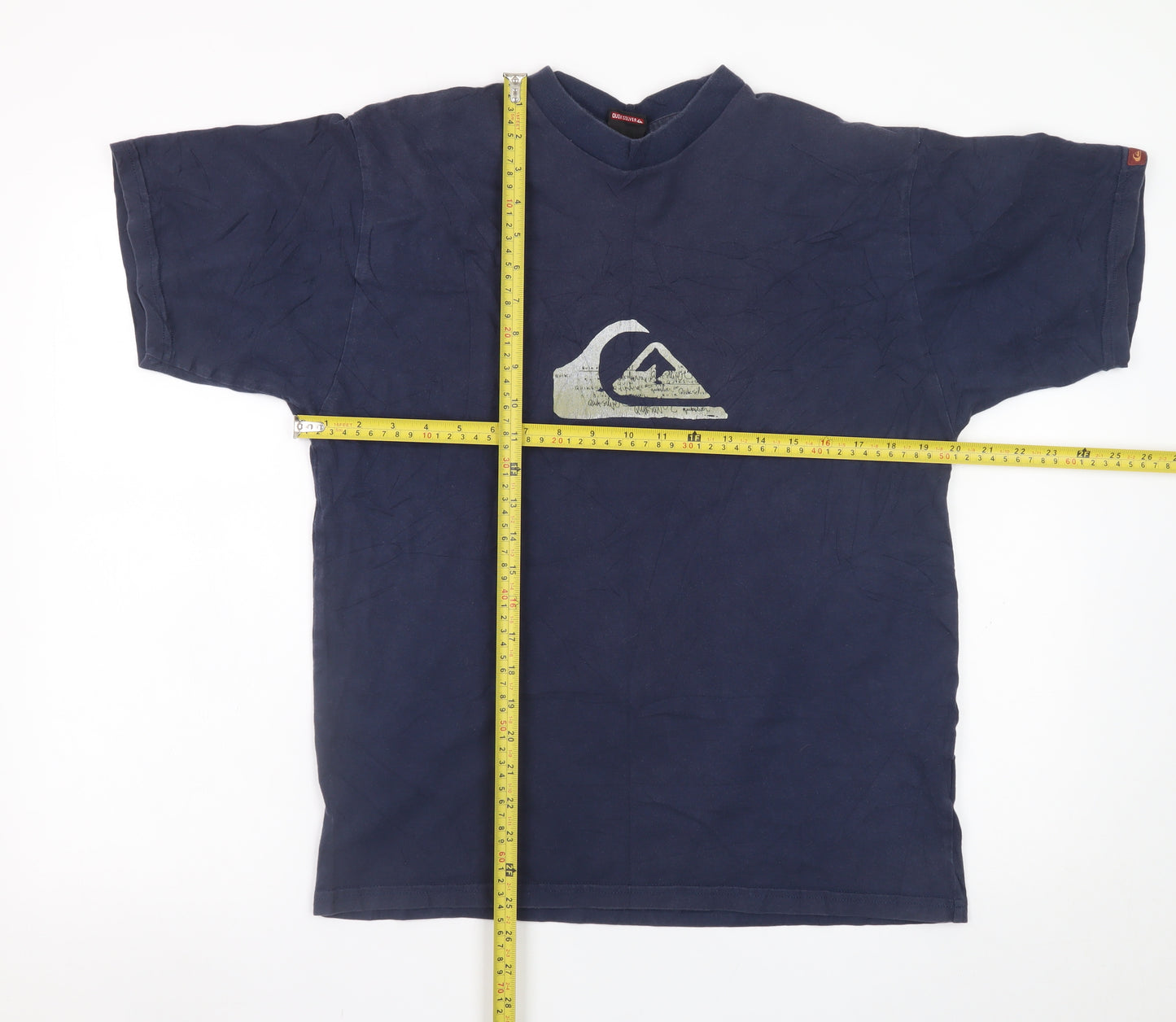 Quiksilver Men’s Blue Graphic Cotton Crew Neck T-Shirt Size S