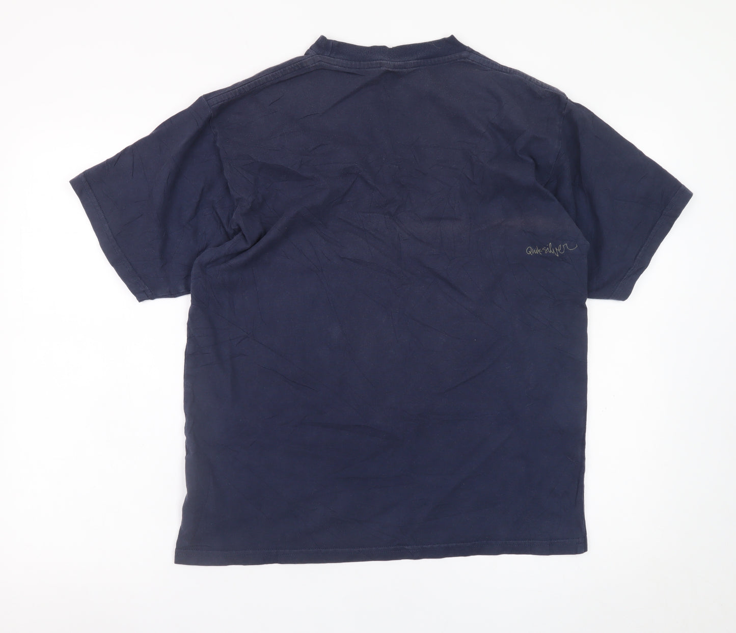 Quiksilver Men’s Blue Graphic Cotton Crew Neck T-Shirt Size S