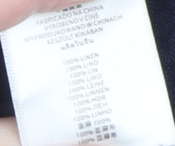 Michael Kors Women's Navy Linen Basic Short Sleeve T-Shirt Size S