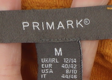 Primark Womens Brown Cropped Viscose T-Shirt Size M (UK 12/14)