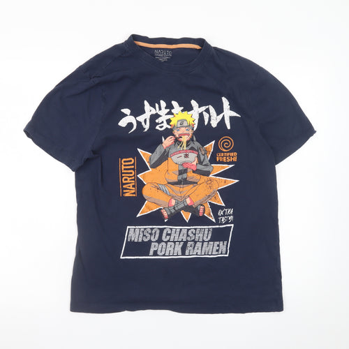 Naruto Shippuden Navy Blue Men's XL Graphic Short Sleeve T-Shirt