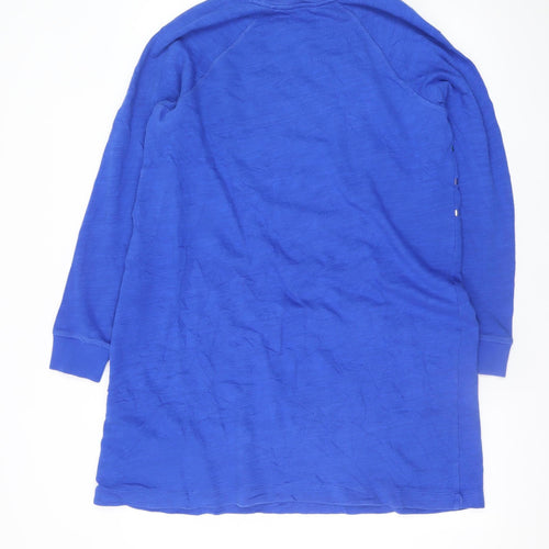 Boden Women Blue Size 16 Long Sleeve Cotton T-Shirt Dress