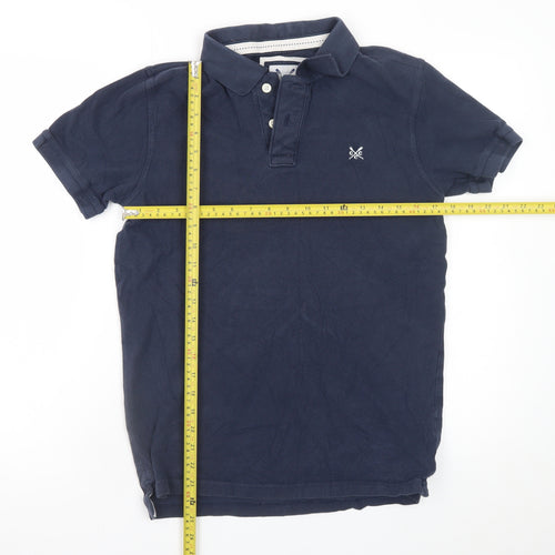 Crew Clothing Co. Men's Navy Blue Polo Shirt XS Short Sleeve Cotton