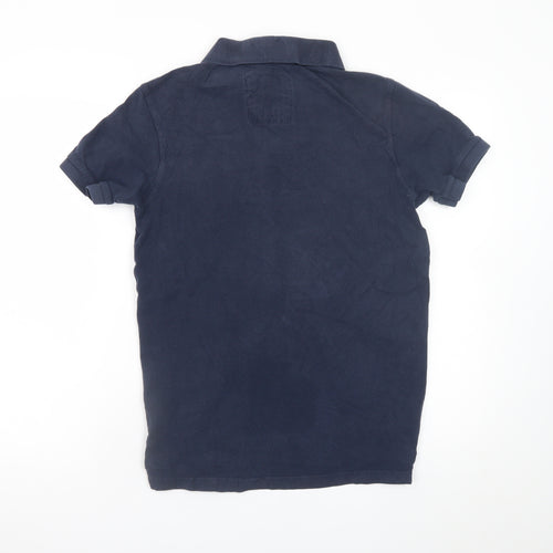 Crew Clothing Co. Men's Navy Blue Polo Shirt XS Short Sleeve Cotton