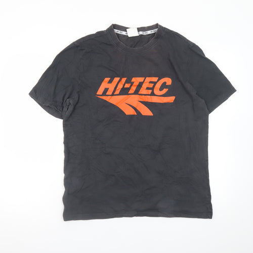 Hi-Tec Men's Black Short Sleeve Graphic T-Shirt Size M