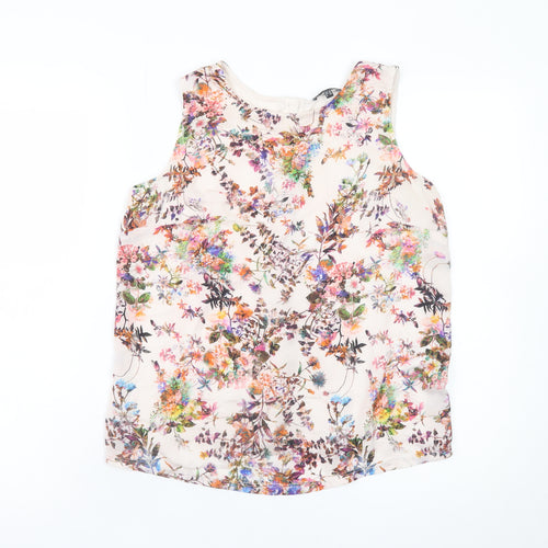 Warehouse Women’s Multicoloured Floral Sleeveless Blouse UK 12