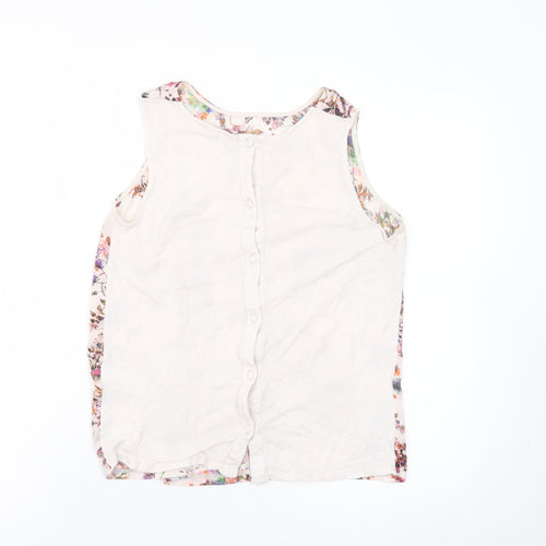 Warehouse Women’s Multicoloured Floral Sleeveless Blouse UK 12