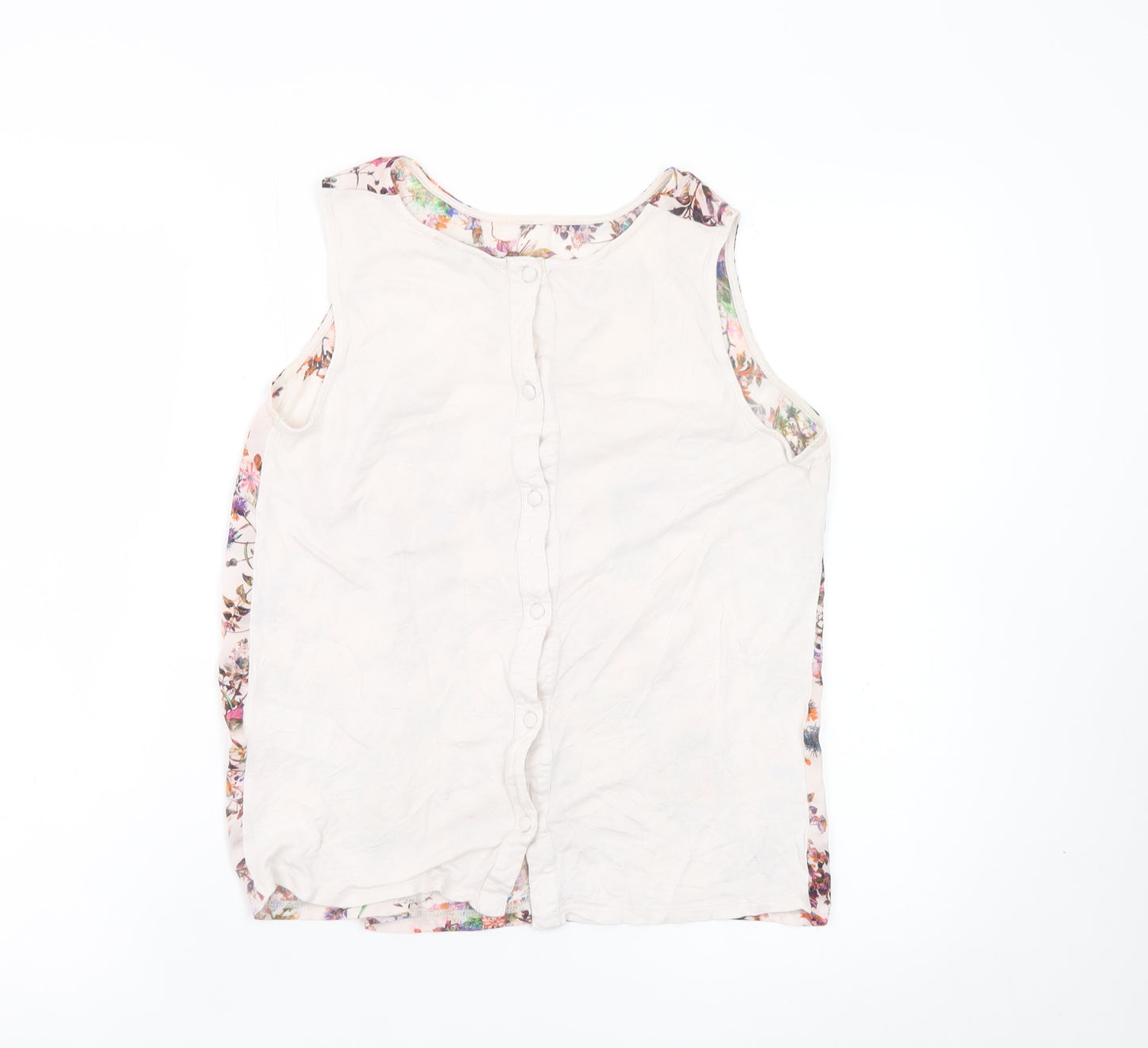 Warehouse Women’s Multicoloured Floral Sleeveless Blouse UK 12