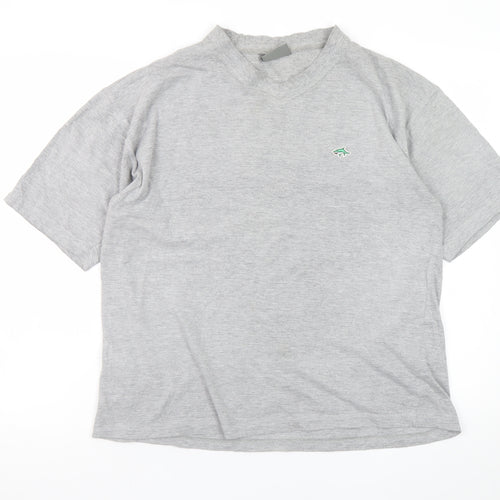 Le Shark Men's Grey Cotton Short Sleeve V-Neck T-Shirt Medium